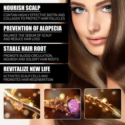 Collagen B7 Vitamin Hair Growth Essential Oil Prevent Hair Loss And Nourish With Essential Oil Scalp Treatment Set For Men Women