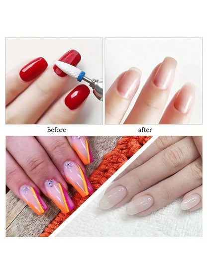 10pcs Milling Cutter Ceramic Nail Drill Bits Electric Manicure Files Kit Cuticle Remove Burr Gel Polish Tools Accessories