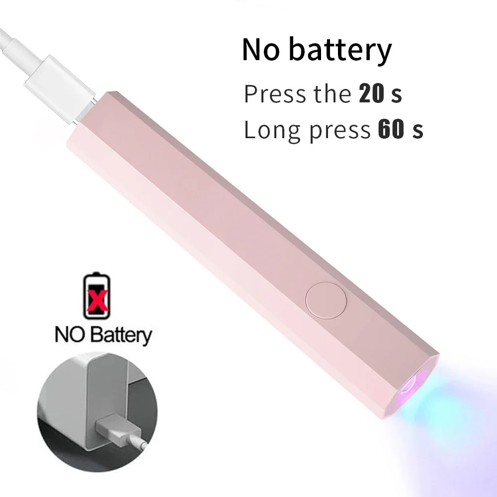 YIKOOLIN Convenient Handheld Nail Dryer Lamp UV/LED Nail Curing All Gel Polish Nail Art Tool Nail Art Convenient Nail Lamp