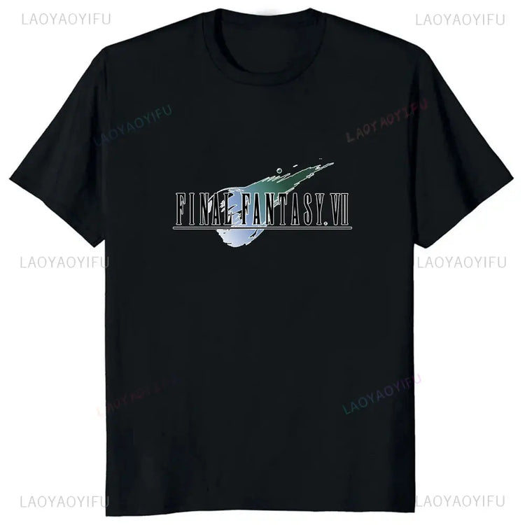Japan Game Final Fantasy Creative Printed Cloud Strife Tshirt VII Remake Harajuku Anime Man T-shirt Causal Hipster Comfort Tees SHOPEZRA L.L.C.