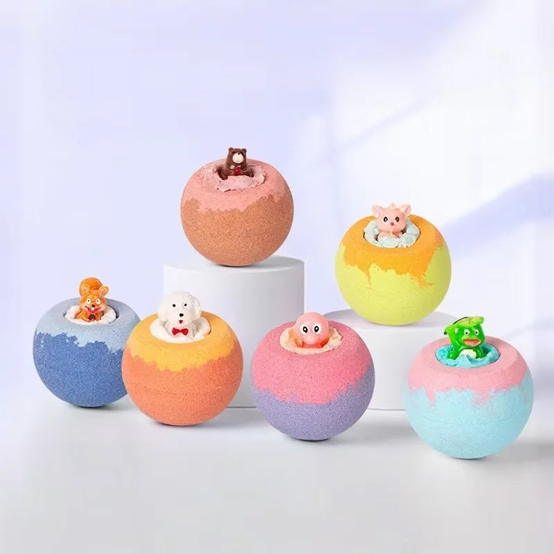 100G Bath Bombs for Kids with Surprise Toys Inside for Kids &amp; Boys and Girls Holiday Bubble Bath with Cheerful Scent