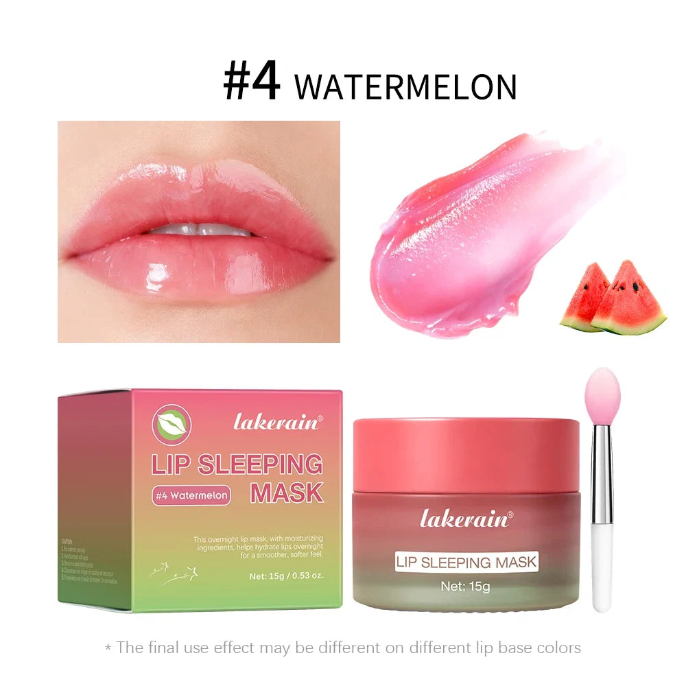 Lakerain Nourishing Dual-color Sleeping Lip Mask Reducing Lip Lines Moisturizing Repairing Removing Dead Skin Lip Mask Women Men