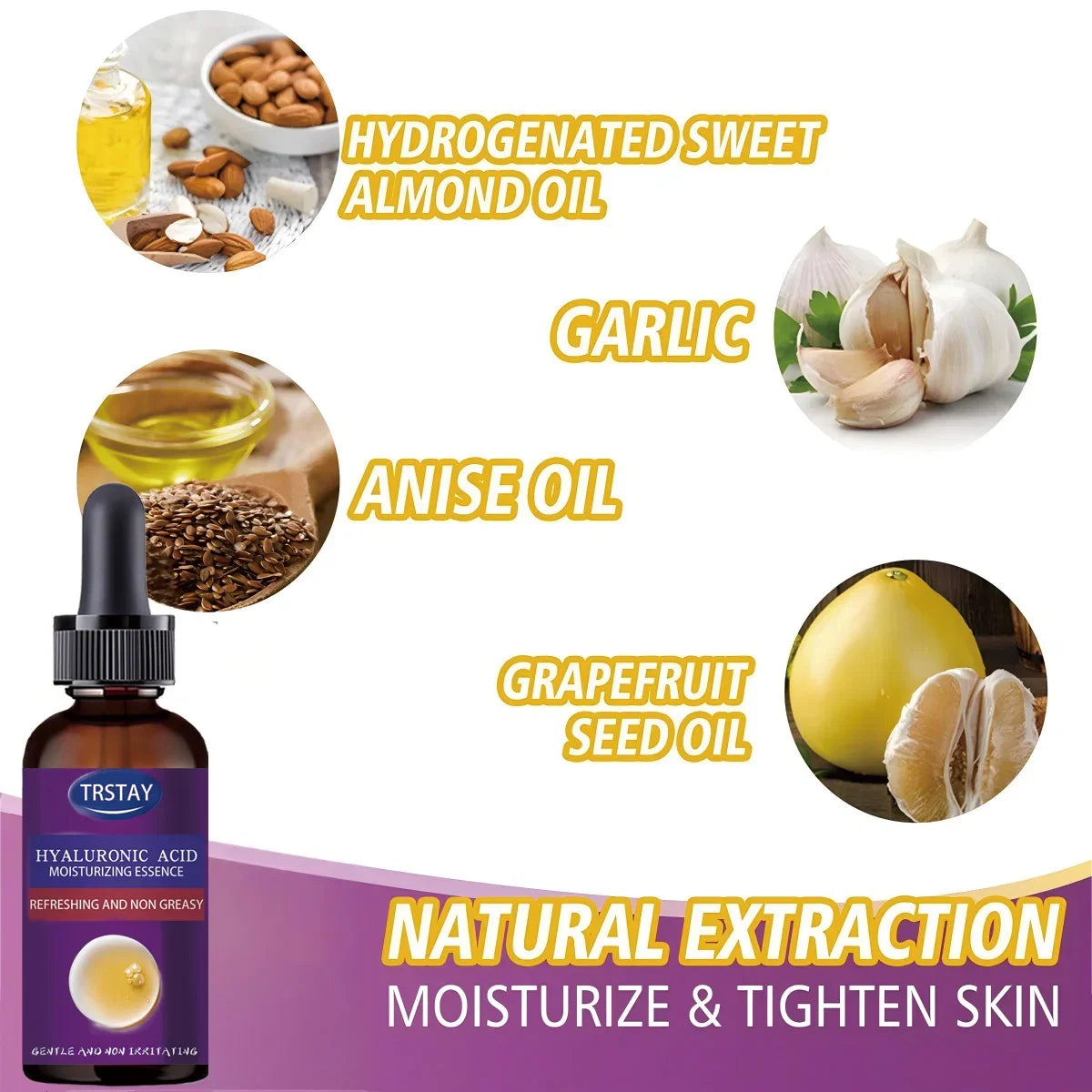 100% nahural refine garlicm hip lifting essential oil