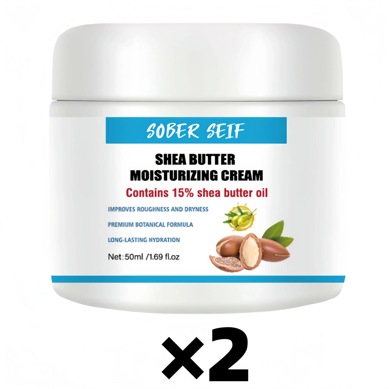 Ceramide Shea Butter Hyaluronic Acid Daily Moisturizing Cream 50ml Deep Hydration Skin Barrier Repair Anti‑Dryness