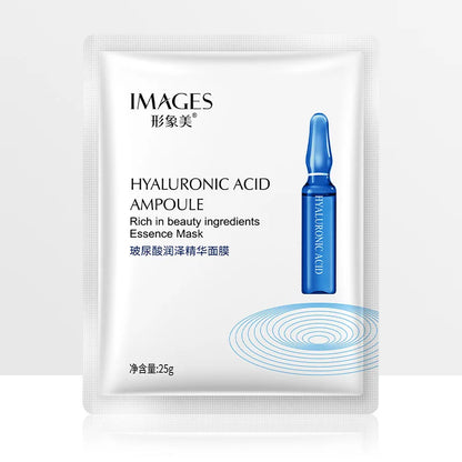 IMAGES 10pcs Hyaluronic Acid Niacinamide Facial Mask Moisturizing Shrinking Pores Face Sheet Mask Anti Wrinkle Beauty Skin Care