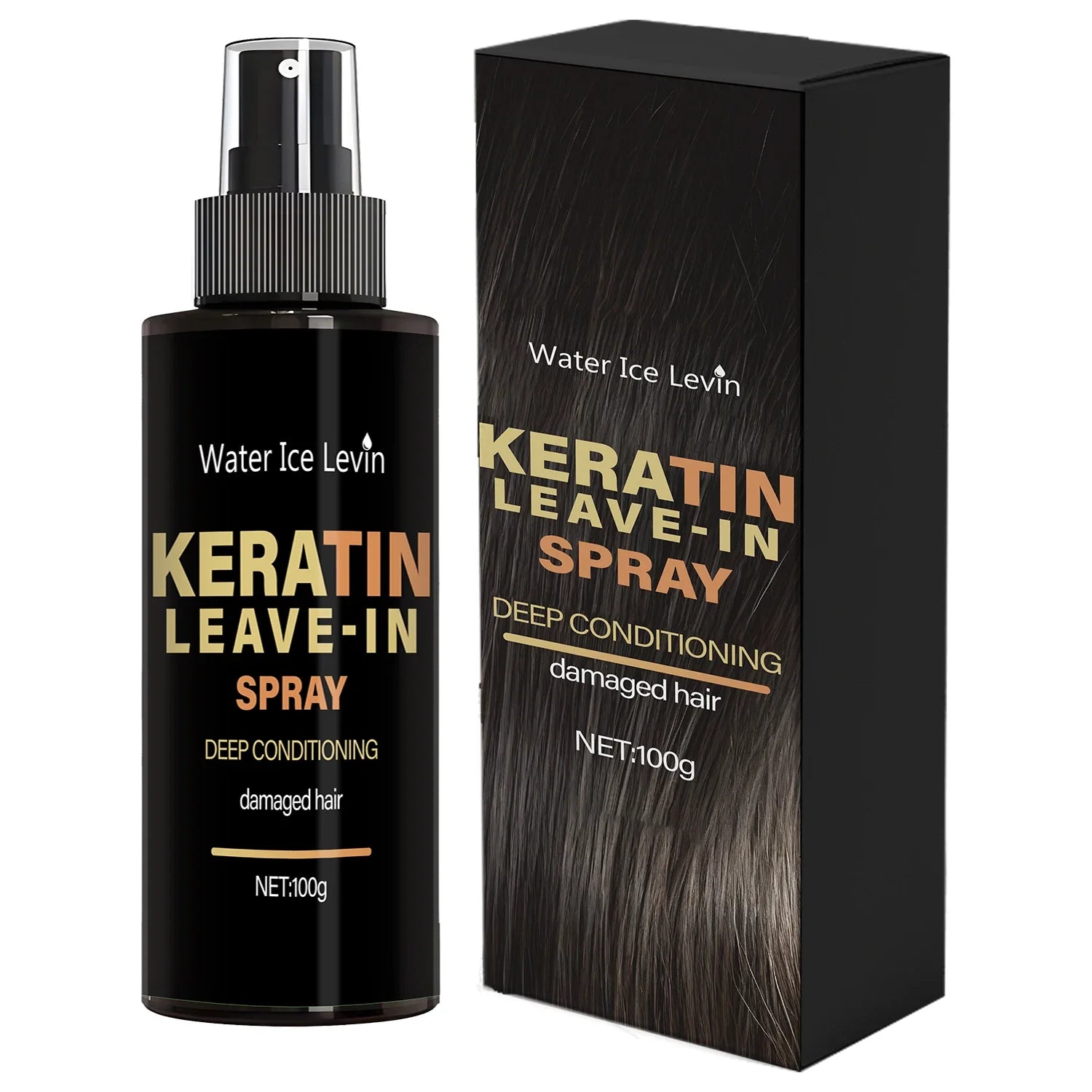 Keratin &amp; Biotin Leave-In Spray 100g, Deep Conditioning Treatment for Damaged Hair, with Rice Amino Acids, Fast Shipping