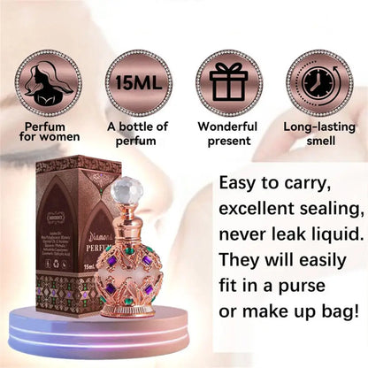Exotic Arabian Perfume For Women, Enchanting Floral Bouquet With Rose, Jasmine&amp;Vanilla Long-Lasting Pheromone-Infused Fragrance