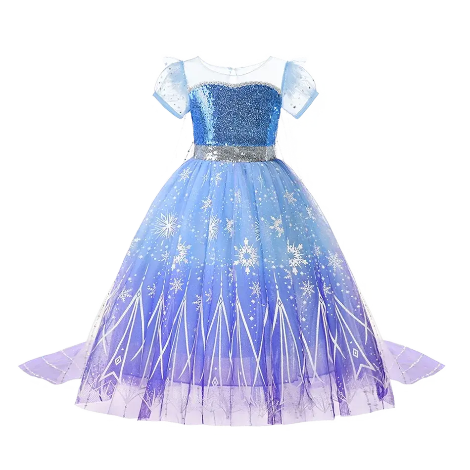 Girl Elsa Anna Dress Princess Costume Snow Queen Dress Baby Halloween Ariel Carnival Clothes Kids Cosplay Clothes Party Clothing SHOPEZRA L.L.C.