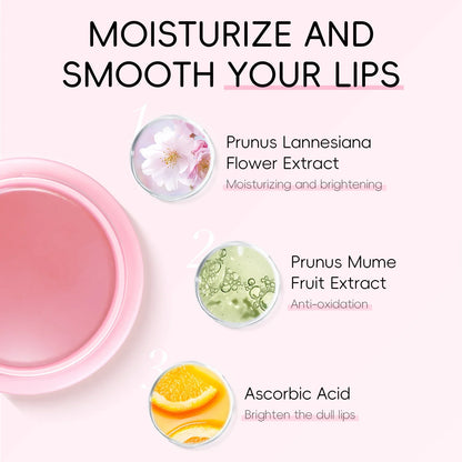 LAIKOU Sakura Lip Mask - Overnight Hydrating Lip Balm for Plump Lip Lines Beauty Care