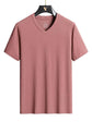 Plus Size 7XL 8XL 9XL Summer V-Neck T-shirts For Men Ice Silk Cooling Quick-dry Breathable Men&