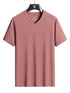Plus Size 7XL 8XL 9XL Summer V-Neck T-shirts For Men Ice Silk Cooling Quick-dry Breathable Men&