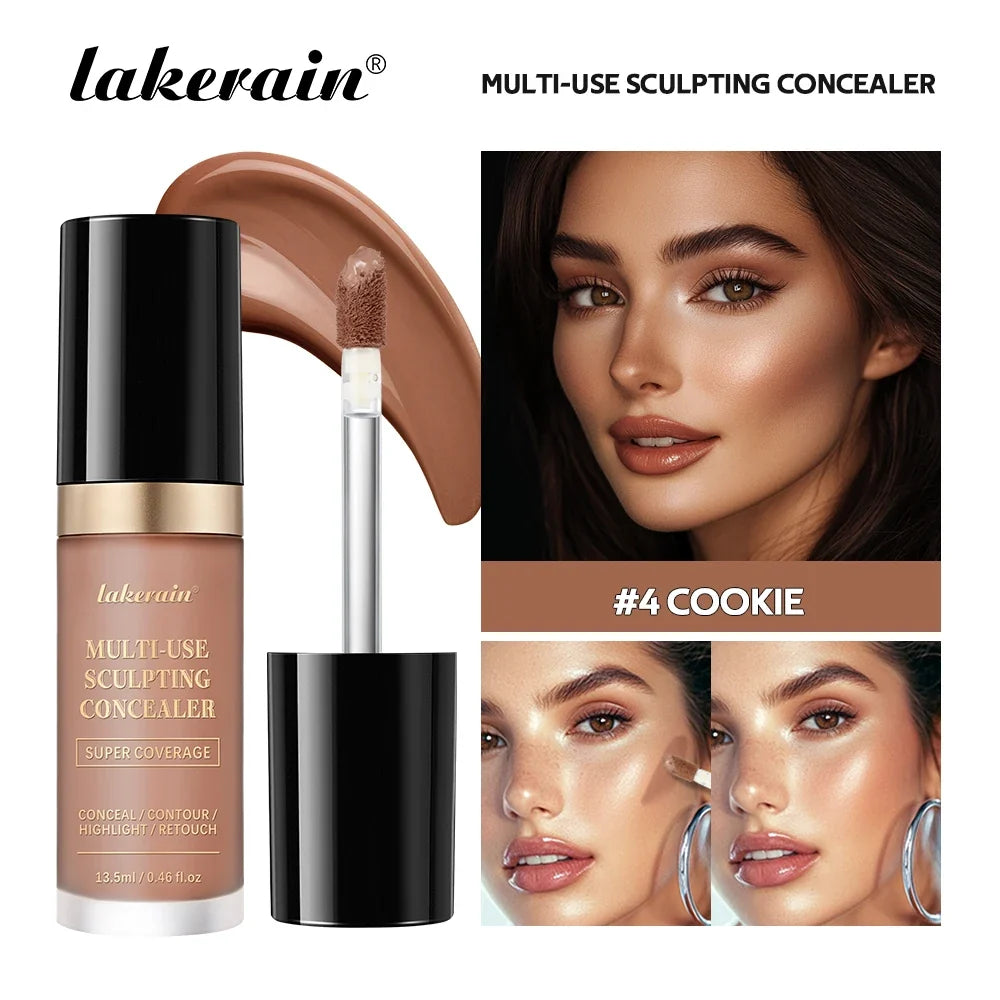 Waterproof Liquid Concealer Matte High Coverage Oil Control Cover Acne Dark Circles Foundation Modify Face Contouring Cosmetics