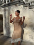Women Sheer Mesh Overlay Midi Dress Waist Cinched Sleeveless Spaghetti Strap 2026 Summer Accessories Trendy Classy Lady Outfits SHOPEZRA L.L.C.