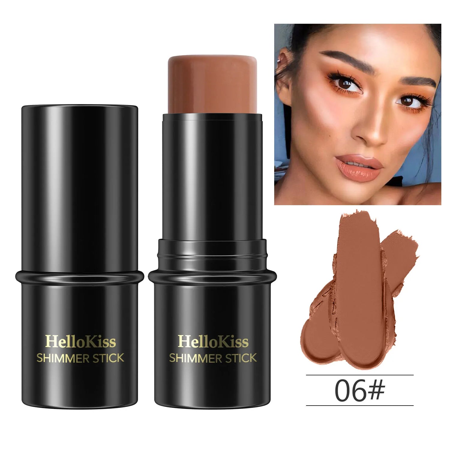 Highlighting&amp;Bronzer Stick Face Brightening Blusher Rouge Concealer Pen Long Lasting Corrector Nose Shadow Contouring Cosmetics