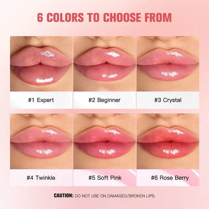 Lakerain Lip Plumper Moisturizing Lip Gloss Transparent Plump Lips Care Lip Stuffer Gift Korean Cosmetics