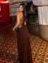 Women Lace Patchwork Sleeveless Pleated Dress Elegant Off-shoulder See Through Long Dresses 2026 Lady Evening Party Vestidos by Dropshipman