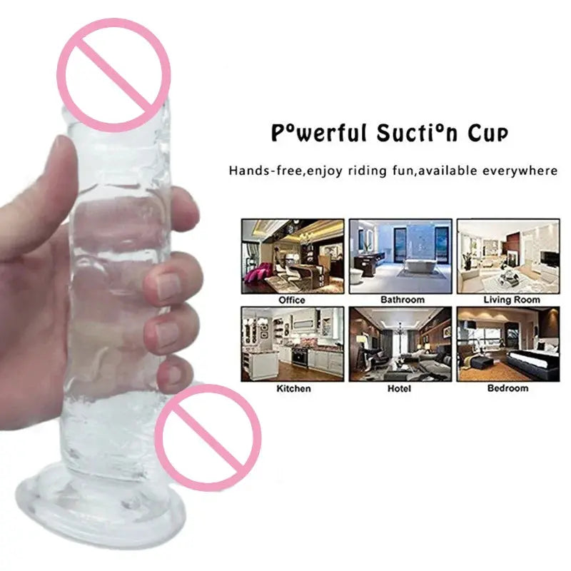 New Skin feeling Realistic Big Dildo Flexible Penis Dick With Suction Cup Strap-on Female Masturbation Strapon Dildo For Women SHOPEZRA L.L.C.