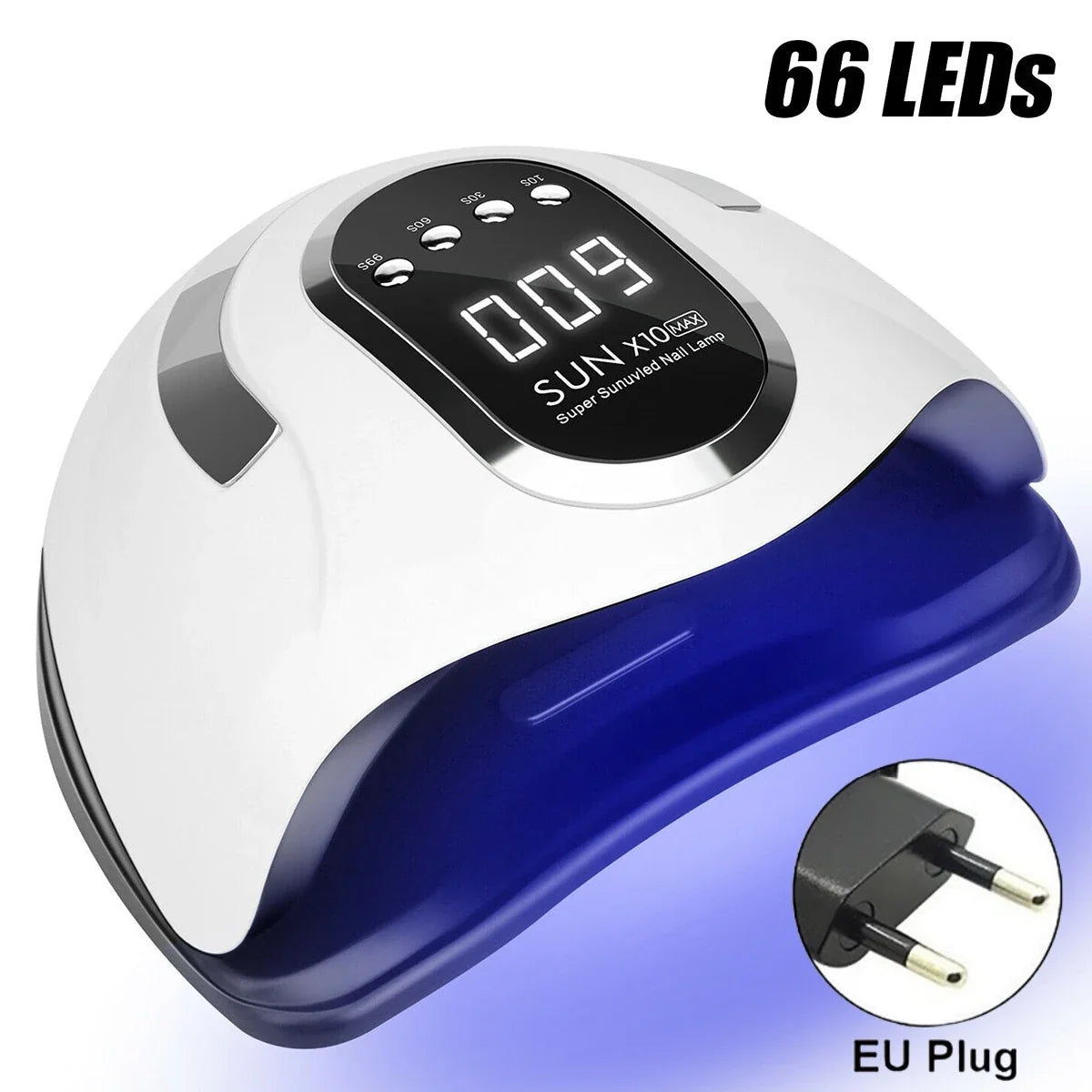 66LEDS Professional Nail Drying Lamp for Manicure Nails Gel Polish Drying Machine with Auto Sensor UV LED Nail Lamp