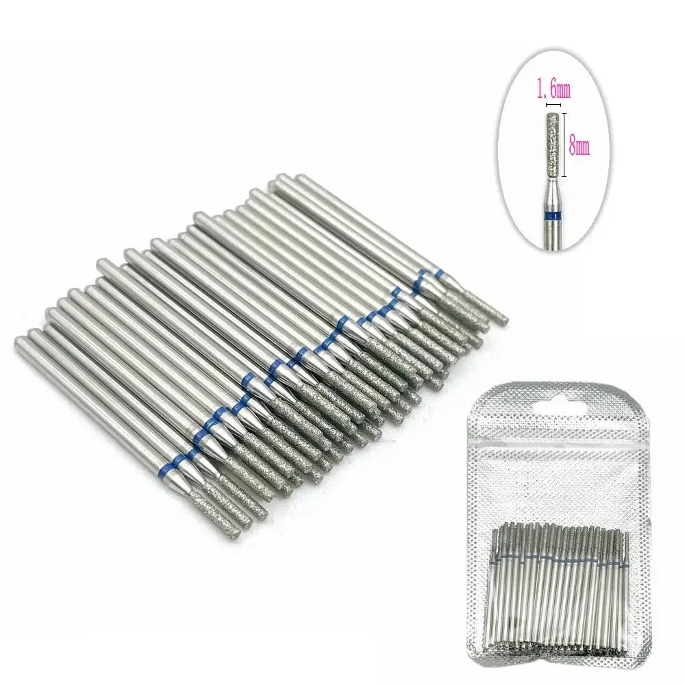 50pc Diamond Nail Drill Cuticle Clean Bit Set Milling Cutter for Manicure Electric  Bits Accessories Dead Skin Remove Tool