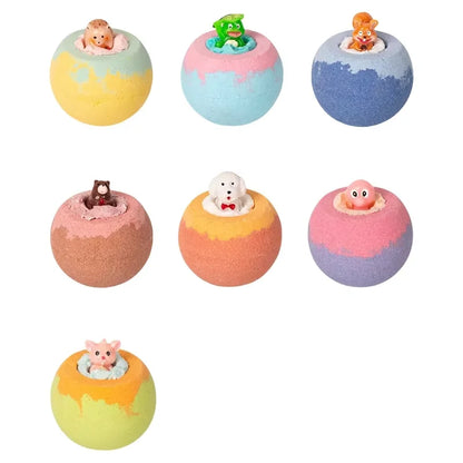 100G Bath Bombs for Kids with Surprise Toys Inside for Kids &amp; Boys and Girls Holiday Bubble Bath with Cheerful Scent