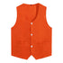 Kids Boys Girls Button Volunteer Vest Solid Color V Neck Sleeveless Waistcoat Volunteers School Camp Activities Uniform SHOPEZRA L.L.C.