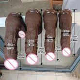 Coffee Realistic Big Silicone Dildo Women Erotic Anal Sex Toys Gay Soft Clitoris Vaginal Anal Penis Suction Dick Masturbators SHOPEZRA L.L.C.