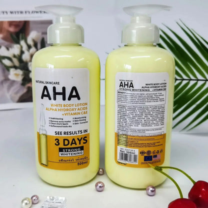 500ml Whitening Body Cream Hydroxy Acids Vitamin C&amp;E Moisturizing Lightening Body Lotion Skin Care Remove Acne Marks