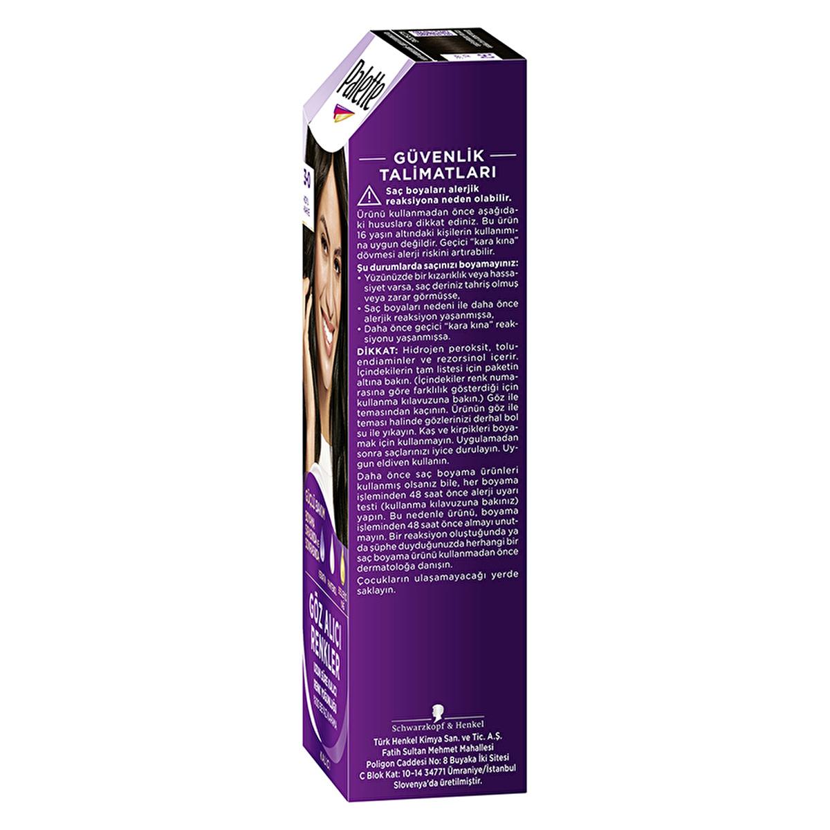 Palette Hair Dye - 3-0 Dark Brown with Keratin &amp; Nourishing Oils for Vibrant Color