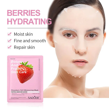 8pcs SADOER Fruits Face Mask Beauty Facial skincare Masks Moisturizing Firming Hydrating Facial Mask Face Care Korean Cosmetics