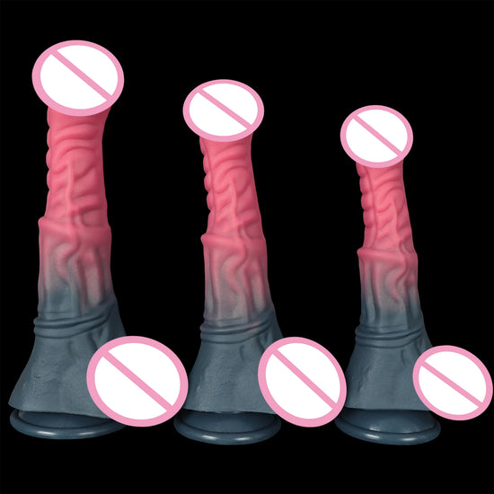 Langes riesiges Pferde-Dildo, großes realistisches Tier-Dildo, Penis-Prostatamassagegerät, riesiges Pferde-Dildo, Analdilatator, Sexspielzeug für Frauen, Männer, Schwule