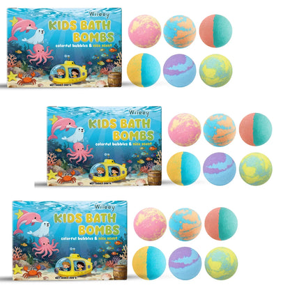 Bath Bombs for Kids Gentle Cleansing Skin Moisturizing Relax Body Exfoliating Relieve Stress Anxiety Fragrance Bubble Bath Ball