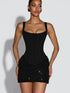 2026 New Sexy Women Square-neck Halter Mini Dress Pleated Sleeveless Backless High Waist Bodycon Dresses Summer Lady Party Robes SHOPEZRA L.L.C.