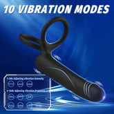 Male Anal Dildo with Vibrating Penis Ring Provides Double Penetration Pleasure for Men and Couples Adult Pleasure Products SHOPEZRA L.L.C.