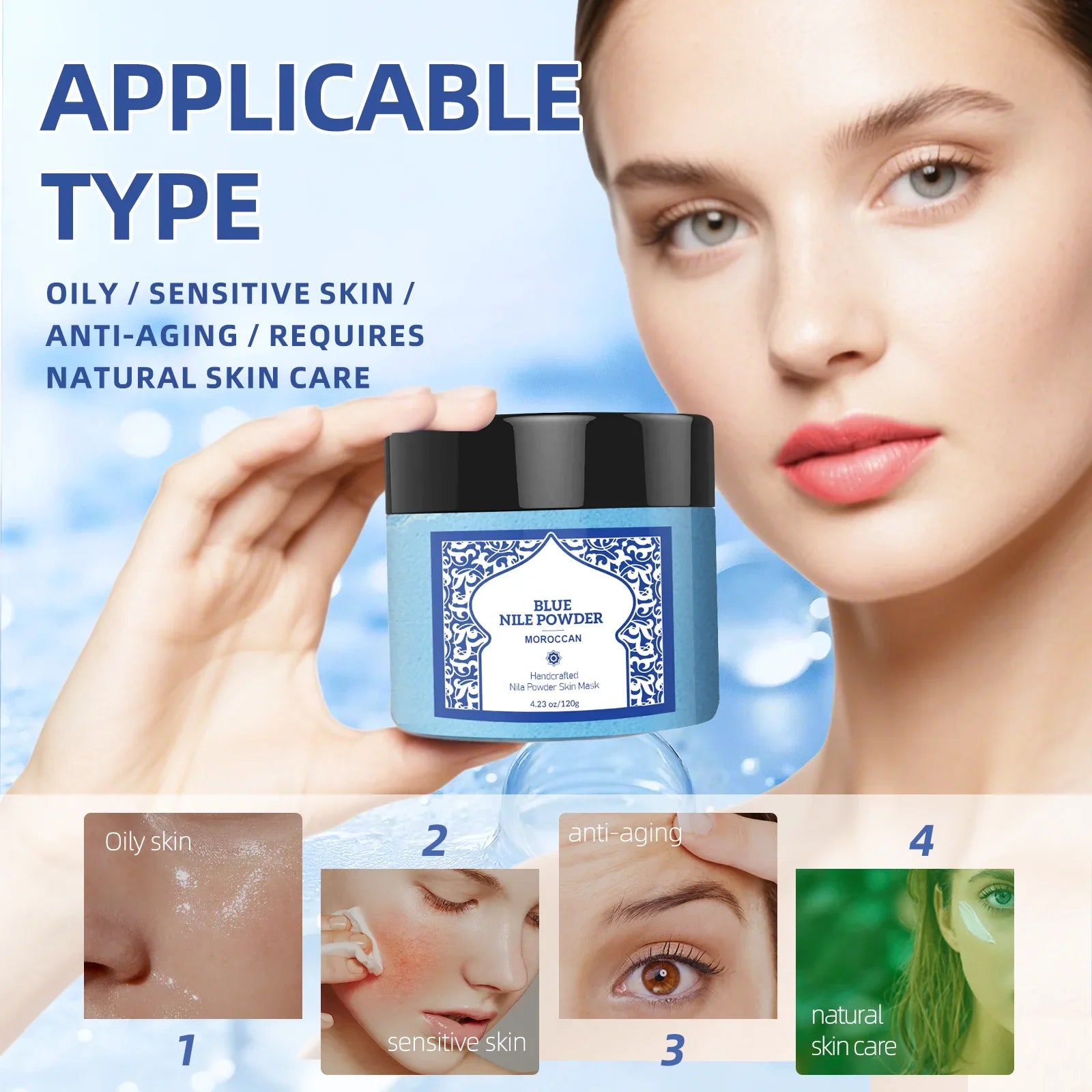 15-Min Mineral Skin Reset Mask 120g - Moroccan Lathering Powder for Face &amp; Body, Deep Cleanse &amp; Perilla Leaf Nourishment.