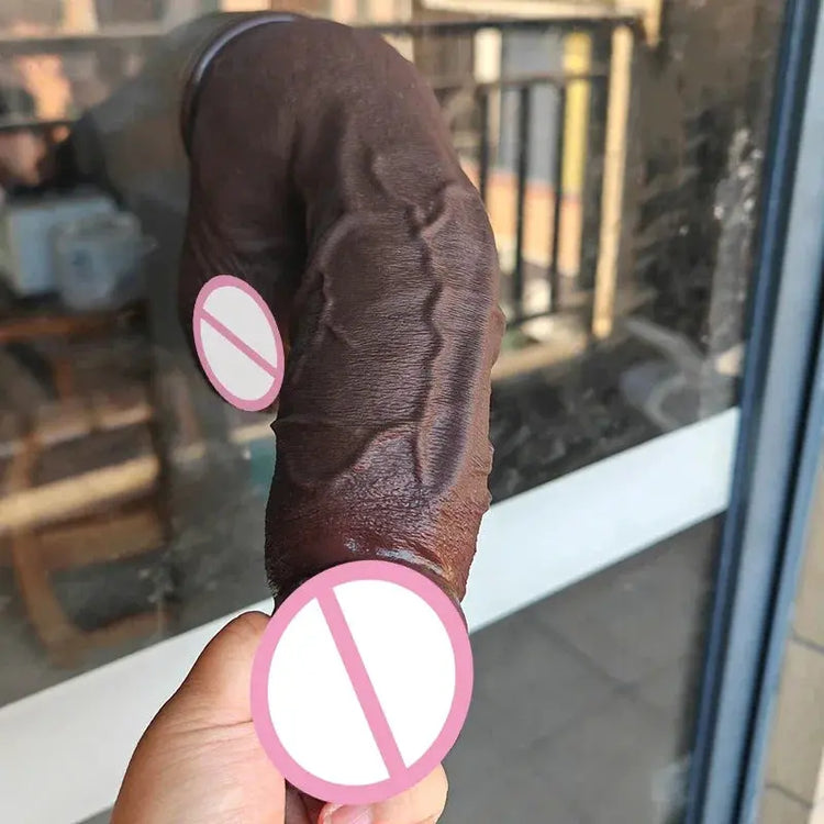 Coffee Realistic Big Silicone Dildo Women Erotic Anal Sex Toys Gay Soft Clitoris Vaginal Anal Penis Suction Dick Masturbators SHOPEZRA L.L.C.