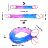 Double Ended Realistic Dildo Flexible Dildos Long Dong for Double Sided Anal Play G-spot Stimulator Sex Toys for Women Couple SHOPEZRA L.L.C.