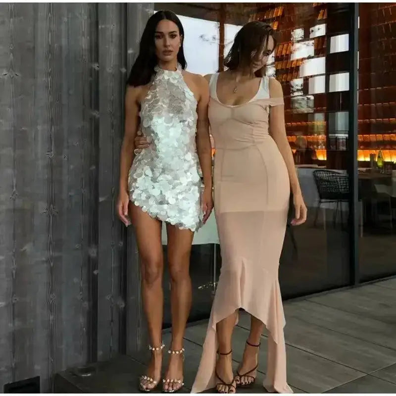 Mesh Overlay Lace Hem Slip Midi Dress Slim Spaghetti Strap Sheer 2026 Summer Elegant Women Bodycon Dress Retro Date Lady Gown by Dropshipman