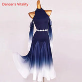 Modern Dance Dress Stand-Up Collar Mesh Sleeve Long Skirt Performance Clothing High-End Custom Child Woman Competition Clothes SHOPEZRA L.L.C.