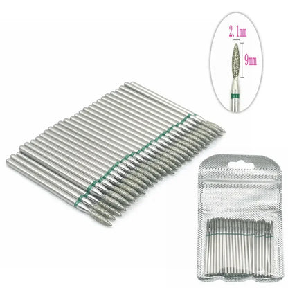 50pc Diamond Nail Drill Cuticle Clean Bit Set Milling Cutter for Manicure Electric  Bits Accessories Dead Skin Remove Tool