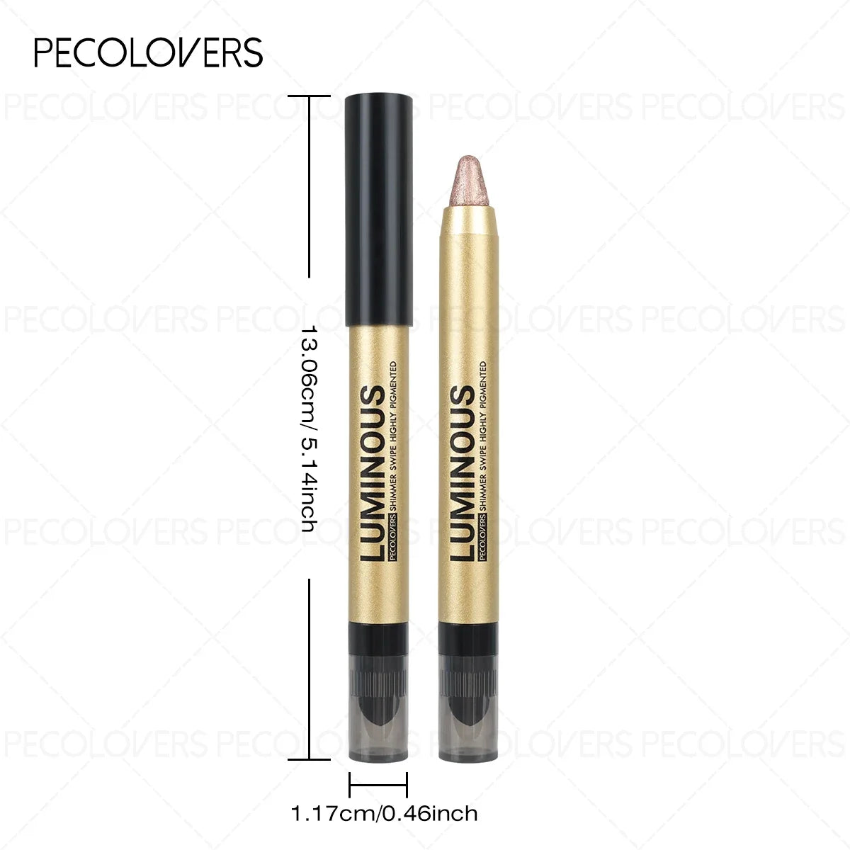 Smudge-Proof &amp; Waterproof Eyeshadow Stick,Dual-Ended Eye with Shadow Stick,Sponge Brush,Glitter &amp; Matte Finishes