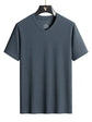 Plus Size 7XL 8XL 9XL Summer V-Neck T-shirts For Men Ice Silk Cooling Quick-dry Breathable Men&