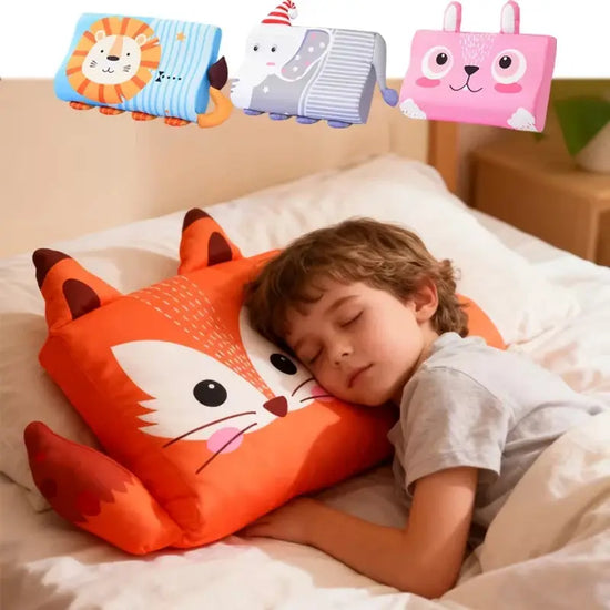 Four Seasons Baby Pillow Toddler Foam Bed Pillow Breathable Slow Rebound Baby Cartoon Neck Nursing Pillow Travel Cushion Bedding SHOPEZRA L.L.C.