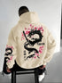 Japan Men Women Anime Dragon Sakura Print Hoodie Street Harajuku Y2K Sports Casual Loose Autumn Winter Warm Sweatshirt Clothing SHOPEZRA L.L.C.