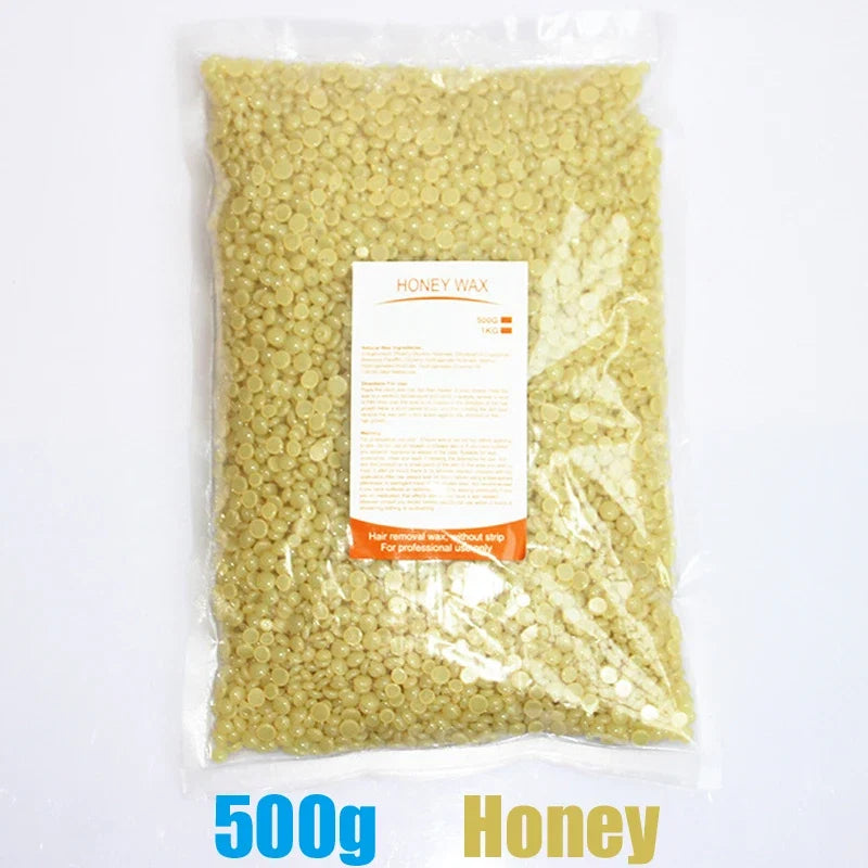 500g Wax Beans For Wax Heater Whole Body Hot Film Depilatory Wax For Wax Heater Kit Waxing Wax Beans For Hair Removal Wax Pot
