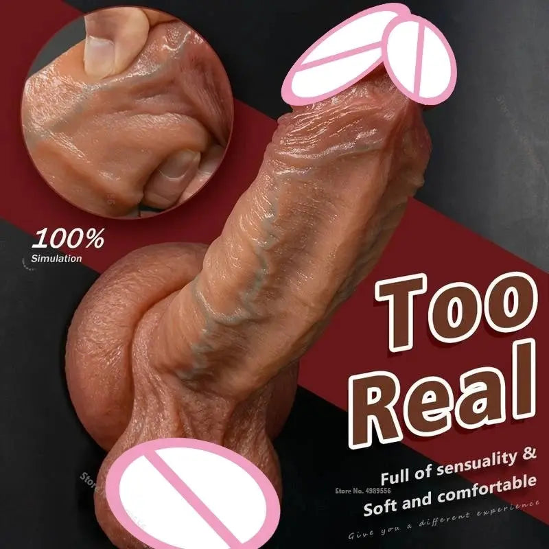Sex Toys  Penile Prosthesis Thick Penis Dildo Sexy Adult Cock Dick Soft Realistic Skin Feel Human Penis Sexual Dildos For Woman SHOPEZRA L.L.C.