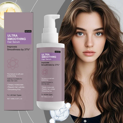 Smoothing Hair Serum - Gentle Hydrating Formula for Frizz-Free, Lightweight &amp; Refreshing Scalp-Safe Daily Hair Care