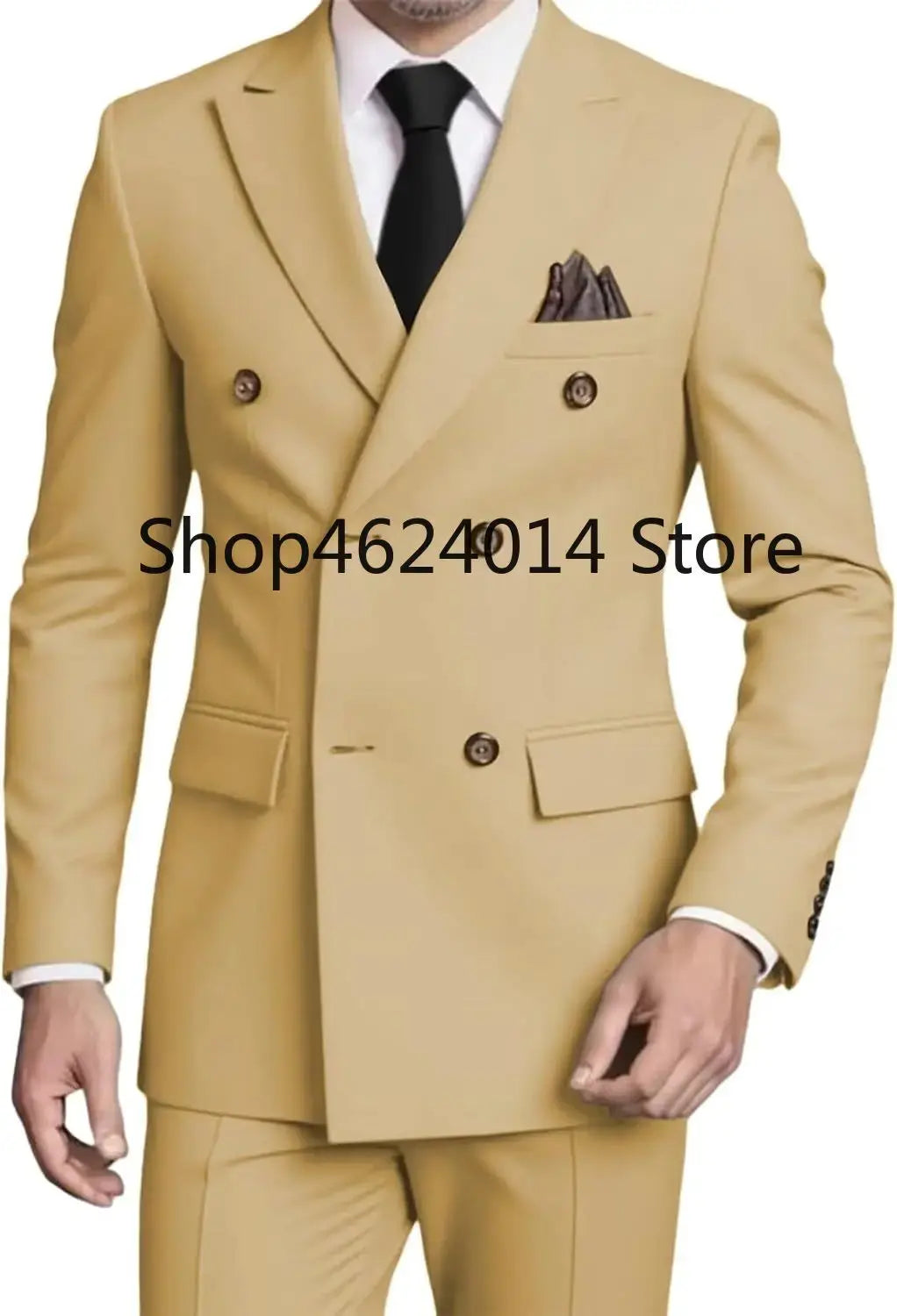 Suits for Men Slim Fit 2 Piece, Mens Double Breasted Suit Tuxedo for Men Wedding Business Prom Formal Suits SHOPEZRA L.L.C.