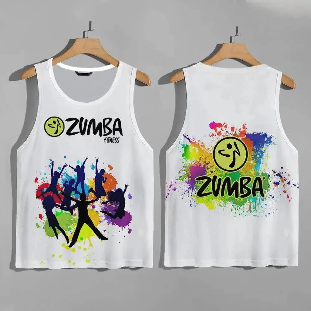 Unisex Zumba Wear quick-dry workout vest for men and women, casual sport dancewear top by SHOPEZRA L.L.C.
