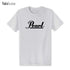 Fashion Drums Brand Men T Shirts Summer New Pearl T Shirt O-neck Short Sleeve Cotton Music T-shirts Top Tees SHOPEZRA L.L.C.