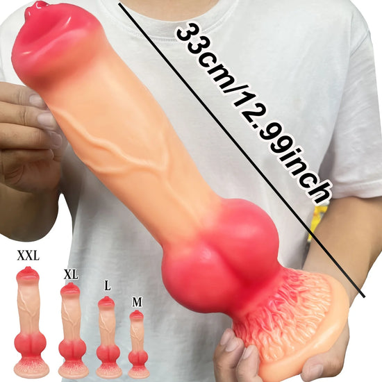 Silikon Tier Hund Dildo Realistisch Stoß M-XXL Vaginal Anal Plug Sexspielzeug für Erwachsene Frauen Männer Masturbatoren Fake Penis Groß